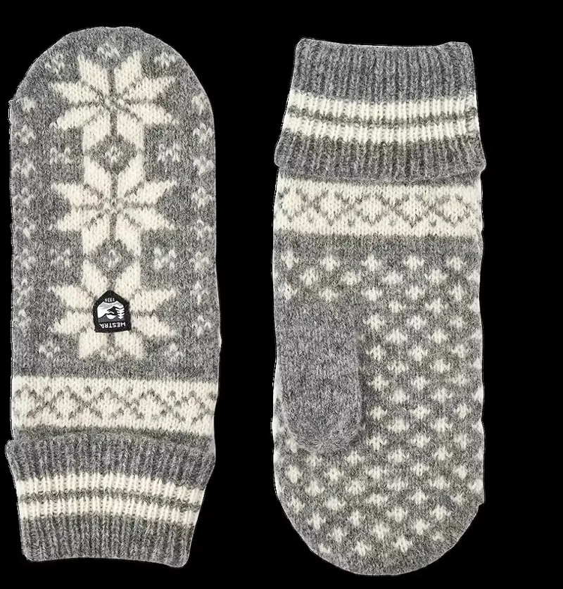 Hestra Isvik Mitt Grey/Off-White